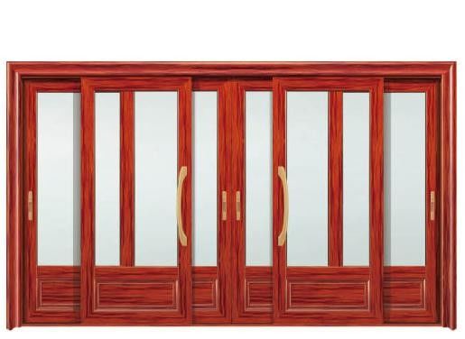 Thermal Break Aluminum Sliding Doors , Three Track Sliding Doors With Aluminum Frame