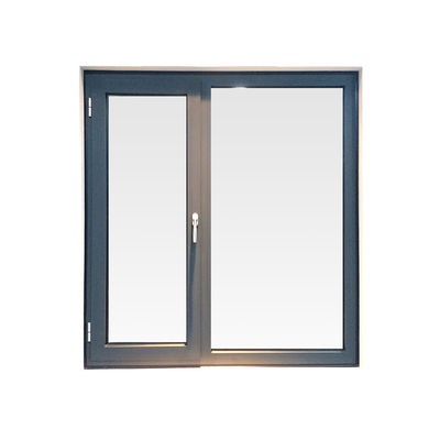 ODM Patio Black Aluminium Frame Glass Door With Grids One Side Fixed Or Swing
